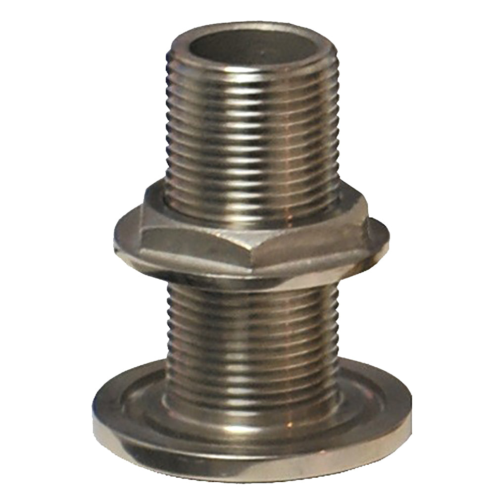 GROCO 1-1/4" NPS NPT Combo Stainless Steel Thru-Hull Fitting w/Nut TH-1250-WS — Quality Boat Parts