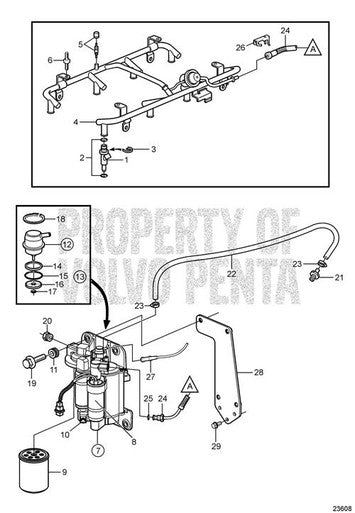 Volvo Penta Hose Volvo Penta - Volvo Penta (3860154) — Quality Boat Parts