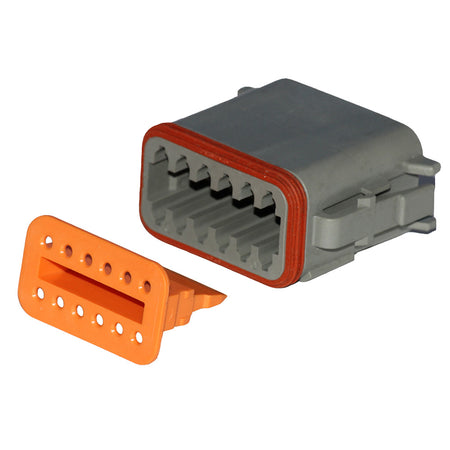 Pacer Deutsch DT Plug & Wedge Lock Kit - 12 Position - 5 Pack TDT06-12S-5 — Quality Boat Parts