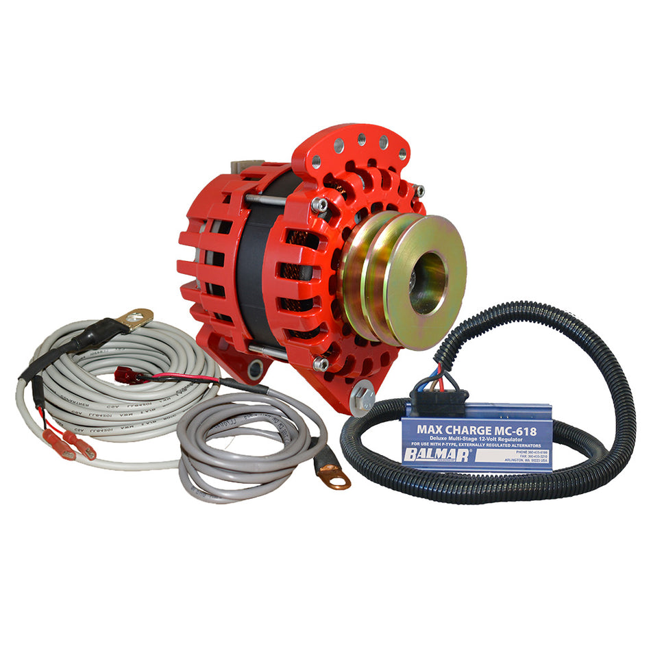 Balmar Alternator 3.15" Dual Foot Saddle Dual V Pulley Regulator & Temp Sensor - 170A Kit - 12V XT-DF-170-DV-KIT — Quality Boat Parts