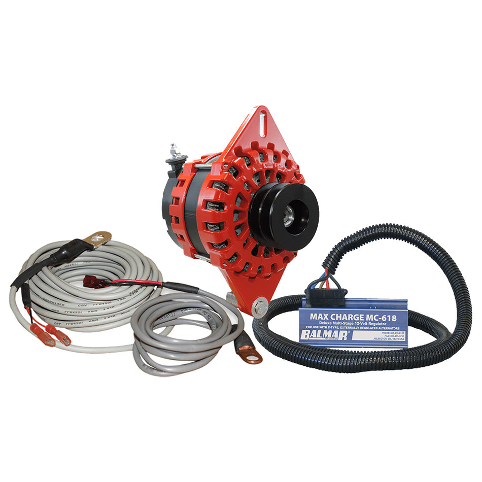 Balmar XT 250A Singleft Alternator, MC Regulator, T Sensors, Dualpul, Kit XT-SF-250-DV-KIT — Quality Boat Parts