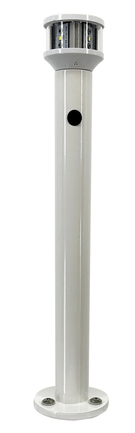 Seaview 36" White Light Post With LTBLED12 Nav Light SVLTP36LED — Quality Boat Parts