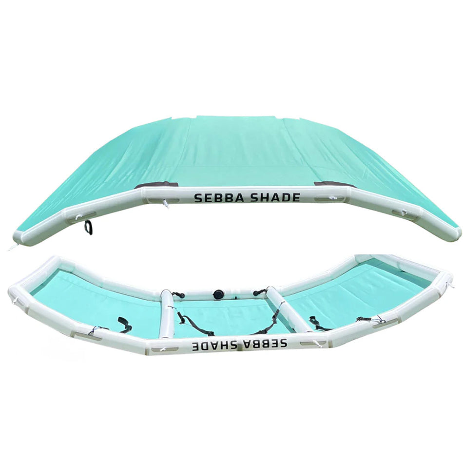 Sebba Shade 8 x 12 ft. Seafoam Sun Shade f/Boats 26'+ SS8X12SFM — Quality Boat Parts