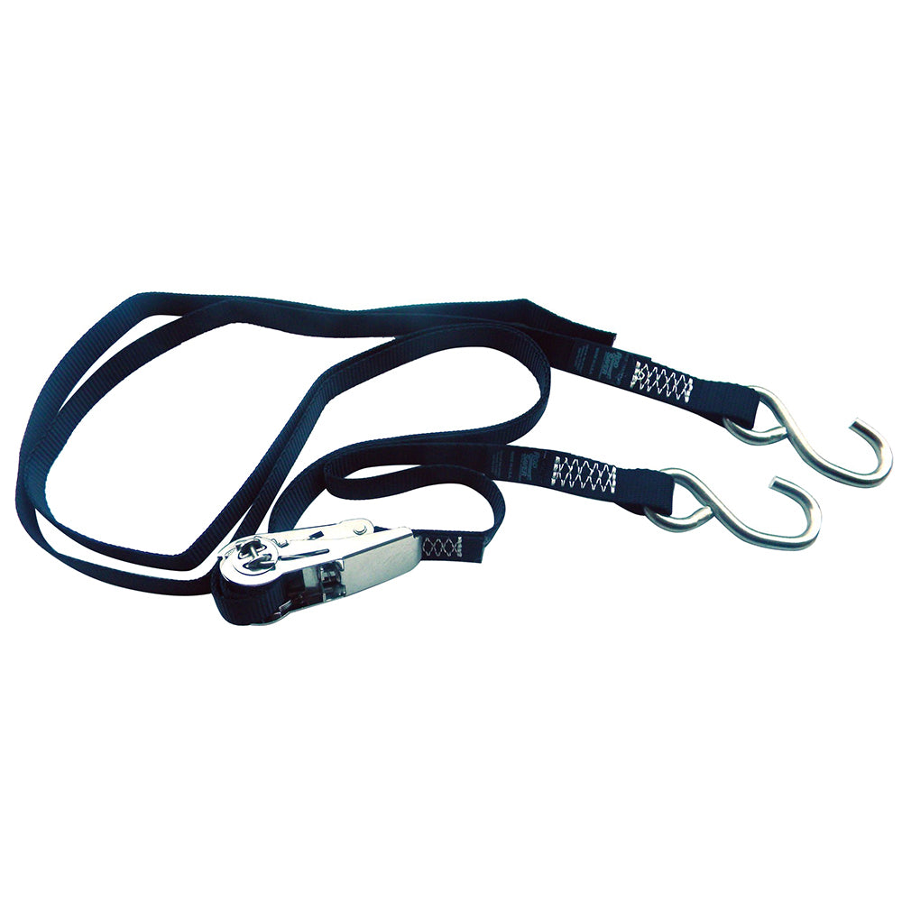 Rod Saver Stainless Steel Ratchet Gunwale Tie-Down - 1" x 16' SSRGW16 — Quality Boat Parts