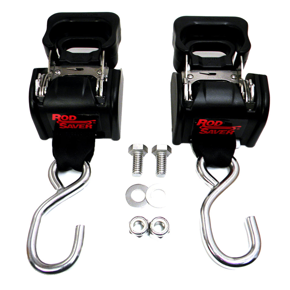 Rod Saver Stainless Steel Retractable Transom Tie-Down - 40" - Pair SSRT40 — Quality Boat Parts