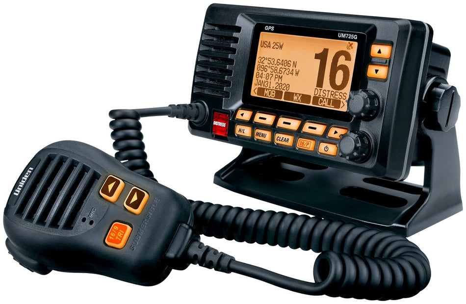 Uniden UM725G Black VHF UM725G BK — Quality Boat Parts
