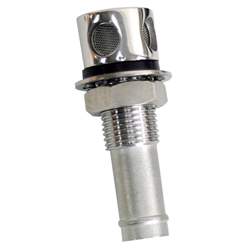Whitecap Fuel Vent - Round Head, Straight, 9/16" Chrome Brass S-7032C — Quality Boat Parts