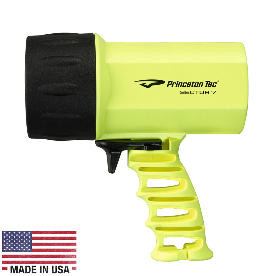 Princeton Tec Sector 7 LED Spotlight - Neon Yellow S722-NY — Quality Boat Parts