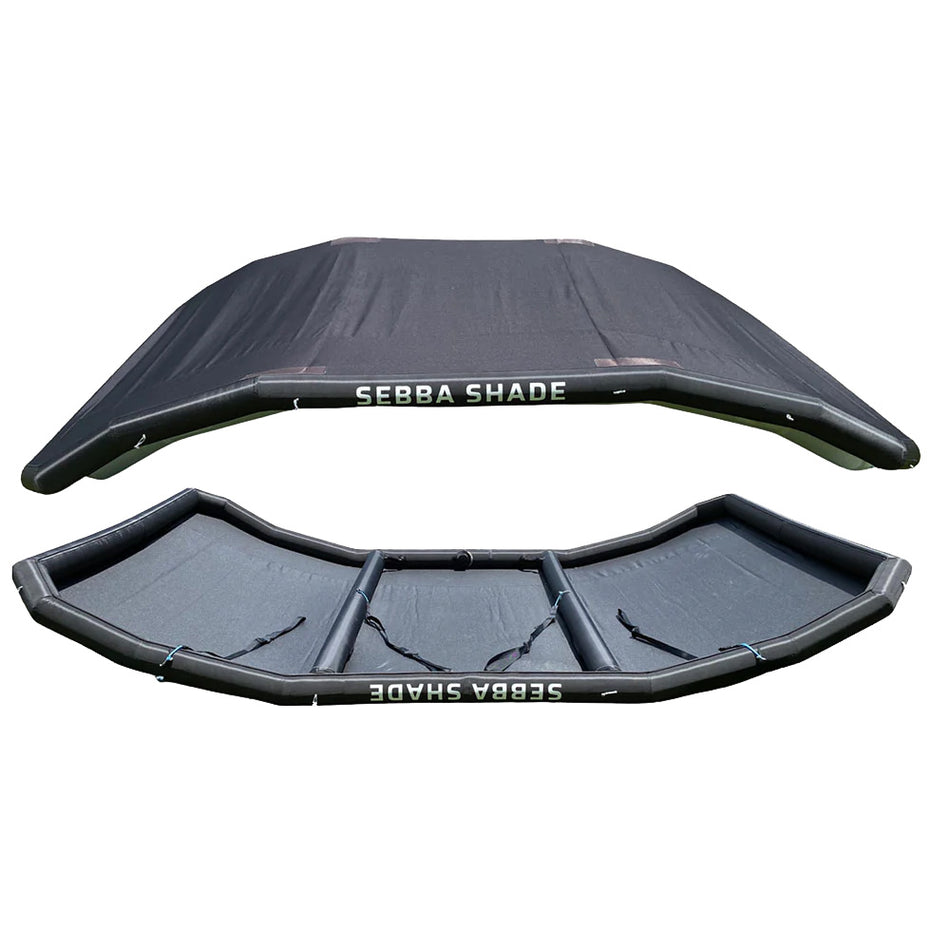Sebba Shade 8 x 12 ft. Black Sun Shade f/Boats 26'+ SS8X12BLK — Quality Boat Parts