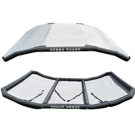 Sebba Shade 8 x 12 ft. Grey Sun Shade f/Boats 26'+ SS8X12GRY — Quality Boat Parts
