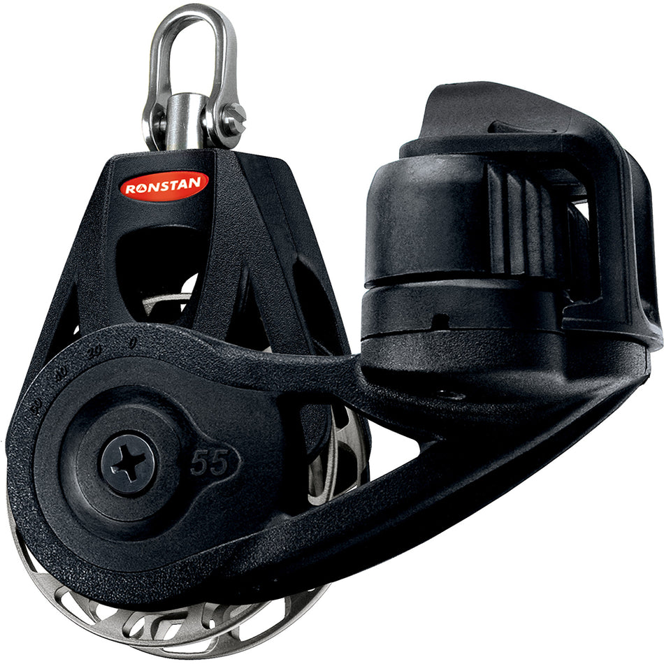 Ronstan Series 55 Ratchet Mount Orbit Block - Single Cleat Swivel - Auto RF56120 — Quality Boat Parts