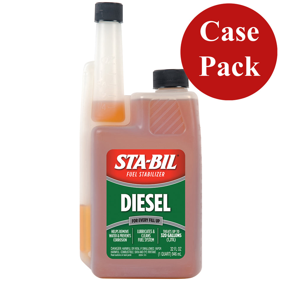 STA-BIL Diesel Formula Fuel Stabilizer & Performance Improver - 32oz *Case of 4* 22254CASE — Quality Boat Parts