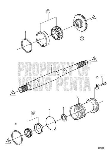 Volvo Penta Shim Volvo - Volvo Penta (3850695) — Quality Boat Parts