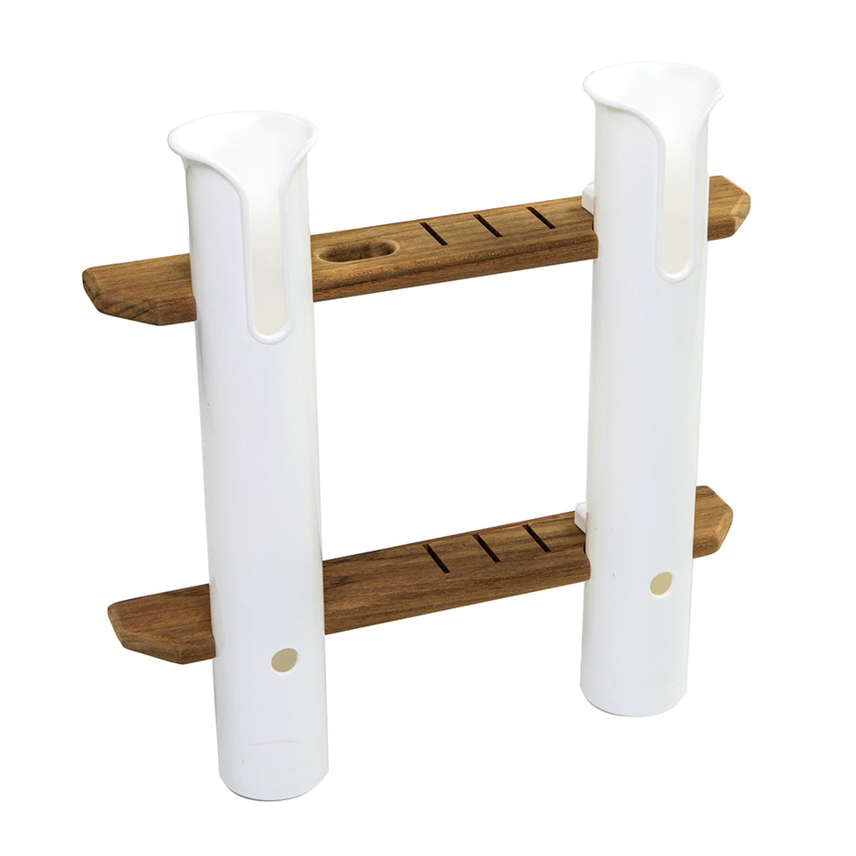 Whitecap Teak 2-Rod Tournament Storage Rack 63448 — Quality Boat Parts