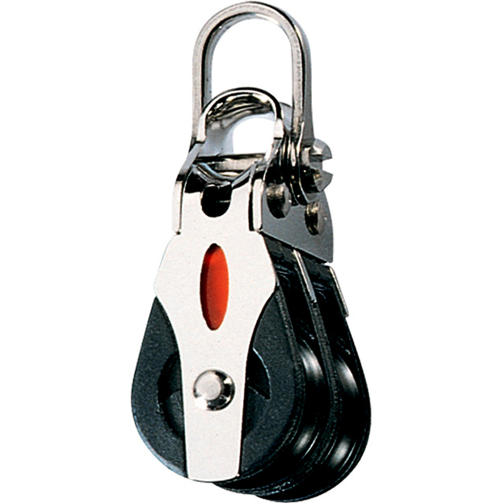 Ronstan Series 20 Ball Bearing Block - Double - 2-Axis Shackle Head RF20202 — Quality Boat Parts