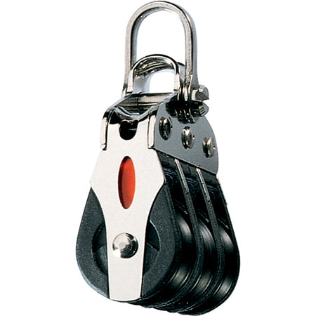 Ronstan Series 20 ball Bearing Block - Triple - 2-Axis Shackle head RF20302 — Quality Boat Parts