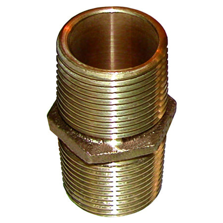 GROCO Bronze Pipe Nipple - 1-1/4" NPT PN-1250 — Quality Boat Parts