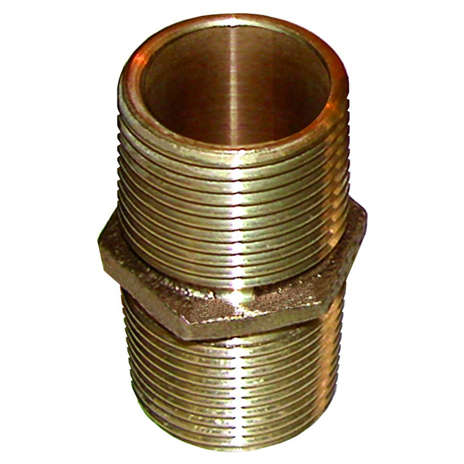 GROCO Bronze Pipe Nipple - 1/2" NPT PN-500 — Quality Boat Parts