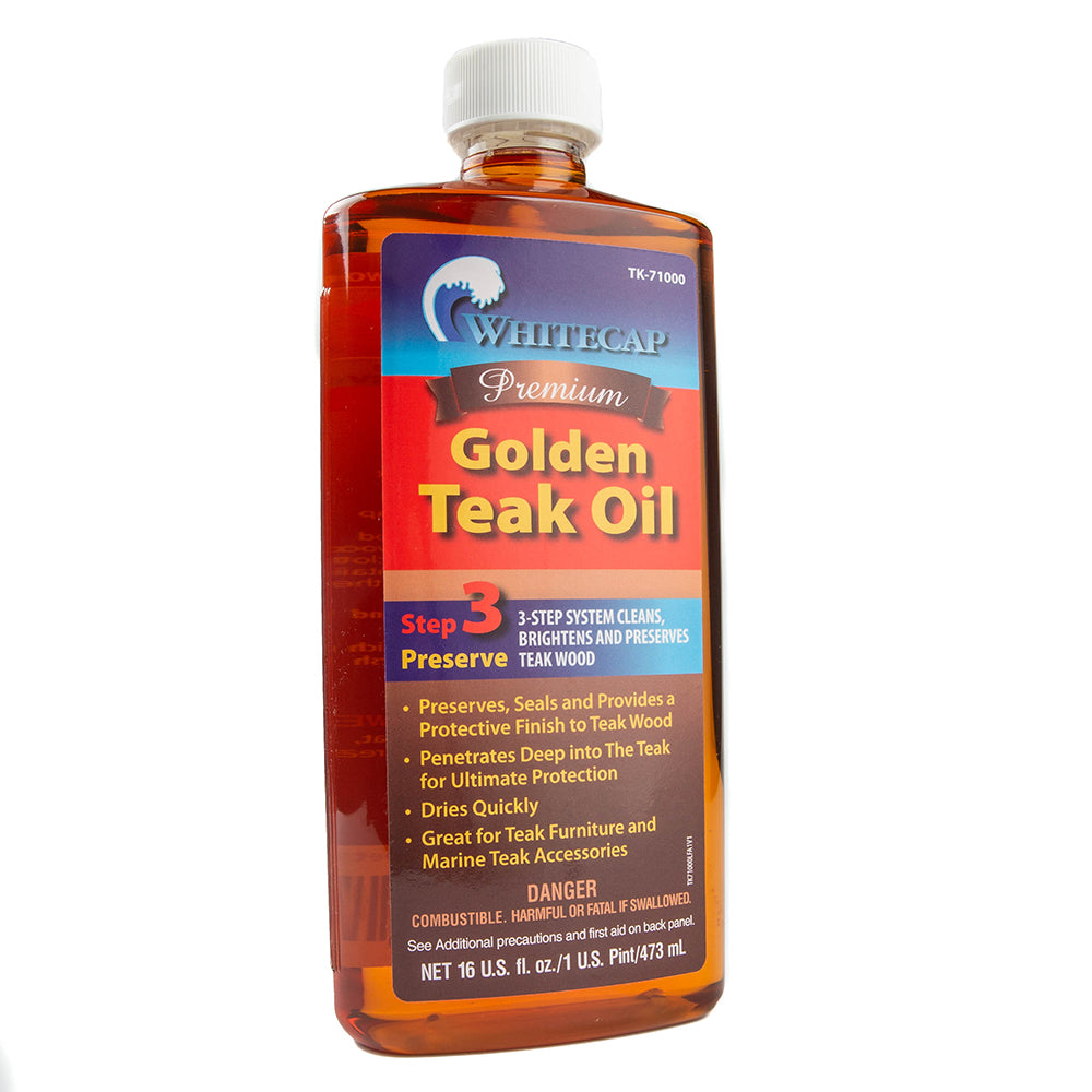 Whitecap Premium Golden Teak Oil - 16oz TK-71000 — Quality Boat Parts