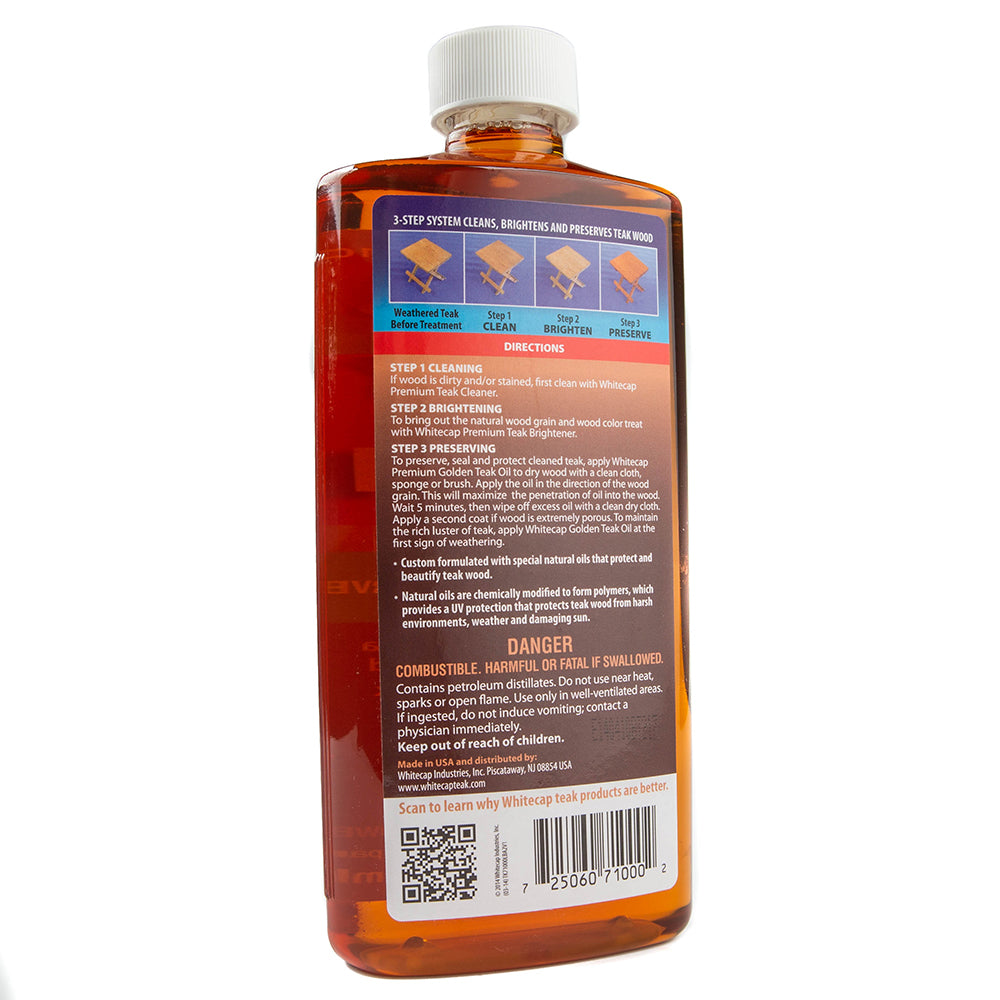 Whitecap Premium Golden Teak Oil - 16oz TK-71000 — Quality Boat Parts