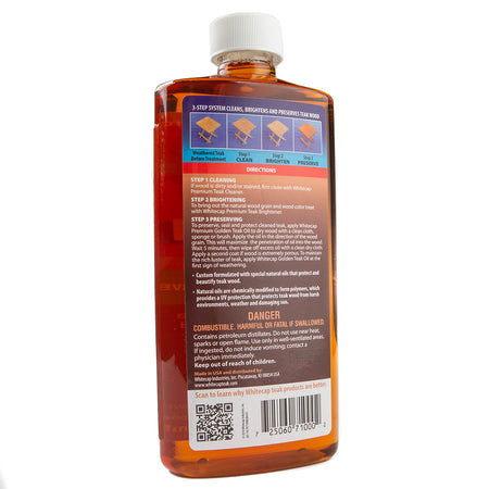 Whitecap Premium Golden Teak Oil - 16oz TK-71000 — Quality Boat Parts