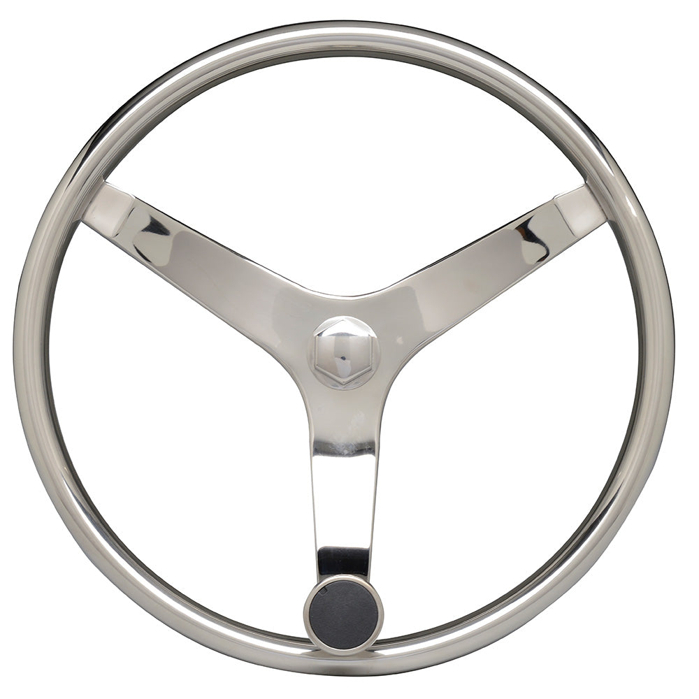 Uflex - V46 - 13.5" Stainless Steel Steering Wheel w/Speed Knob V46 — Quality Boat Parts
