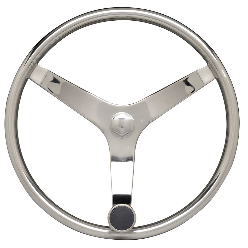 Uflex - V46 - 13.5" Stainless Steel Steering Wheel w/Speed Knob V46 — Quality Boat Parts