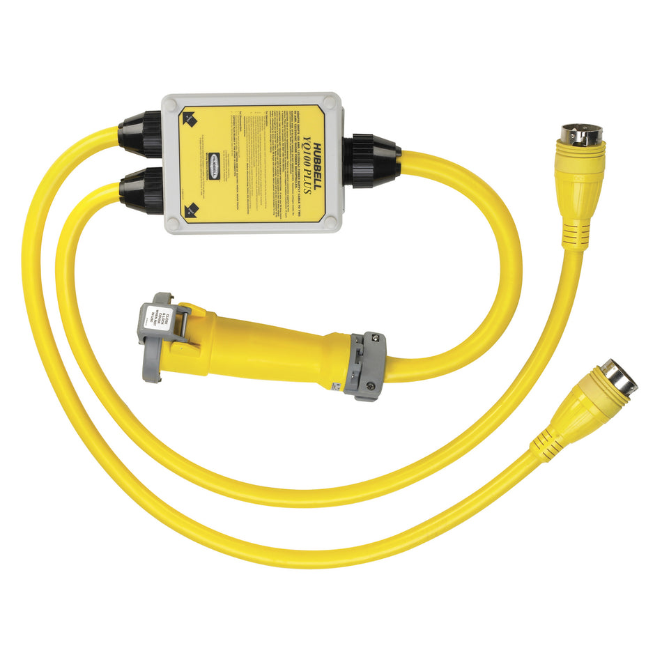 Hubbell YQ100 Plus Y Adapter 100A 125/250 - 2 50A 125/250 YQ100PLUS — Quality Boat Parts