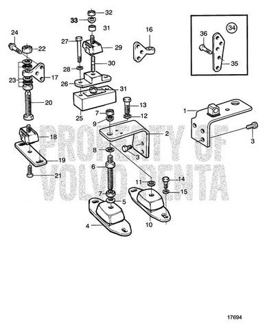 Volvo Penta Hexagon Nut - Volvo Penta (955821) — Quality Boat Parts