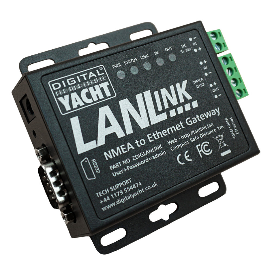 Digital Yacht LANLink NMEA 0183 To Ethernet Gateway ZDIGLANLINK — Quality Boat Parts