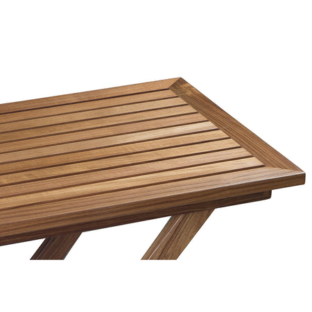 Whitecap Folding Slat Table - Teak 63058 — Quality Boat Parts