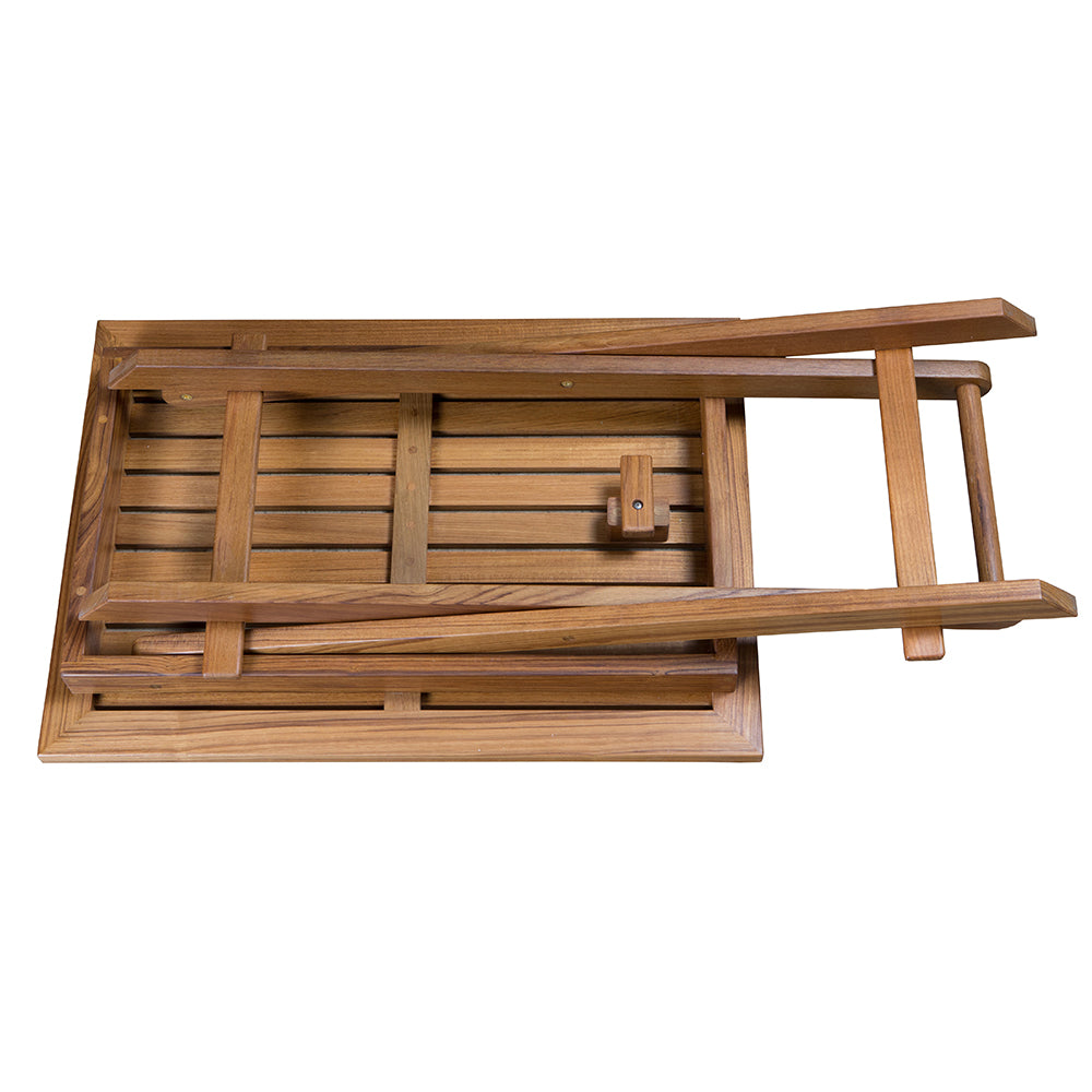 Whitecap Folding Slat Table - Teak 63058 — Quality Boat Parts