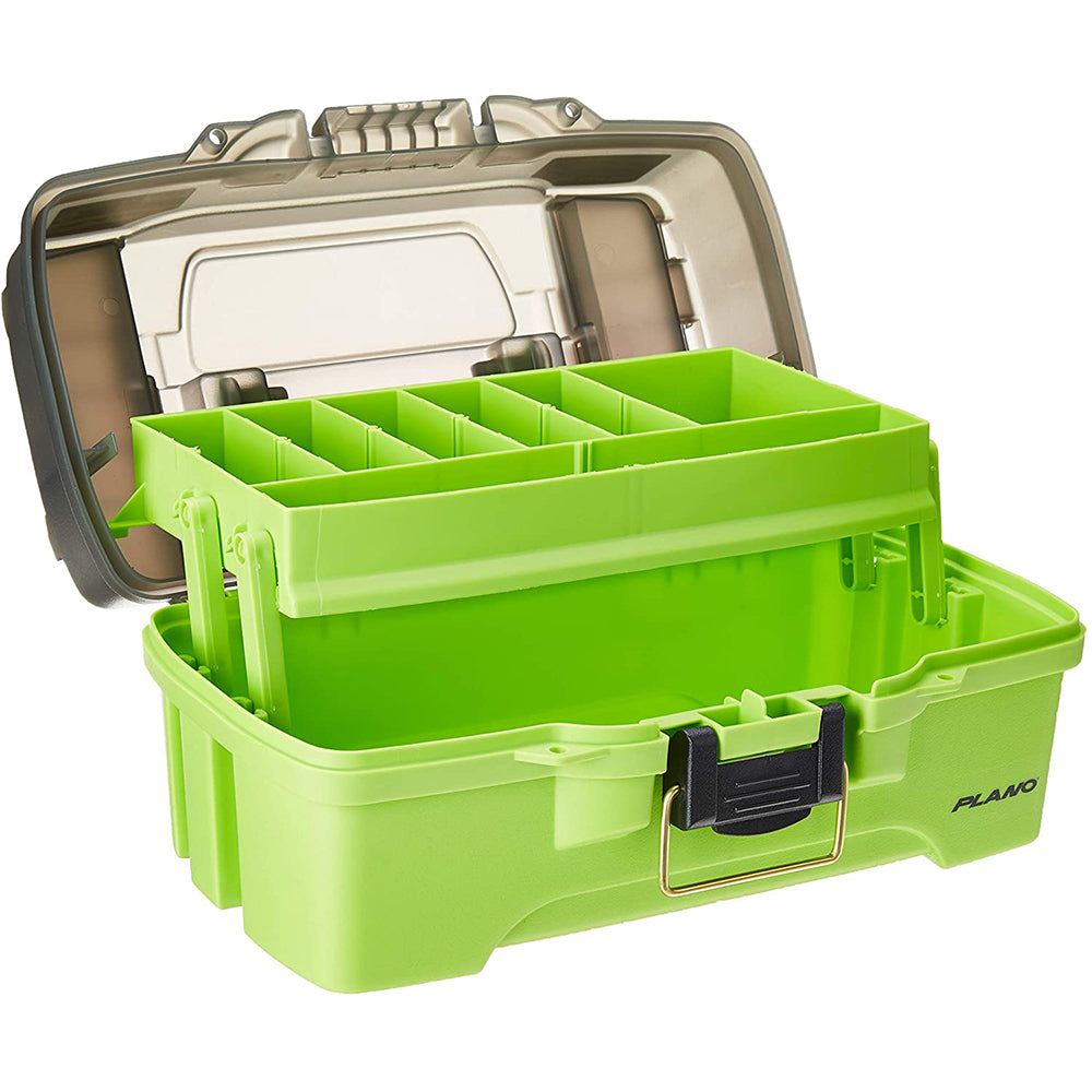 Plano 1-Tray Tackle Box w/Dual Top Access - Smoke & Bright Green PLAMT6211 — Quality Boat Parts