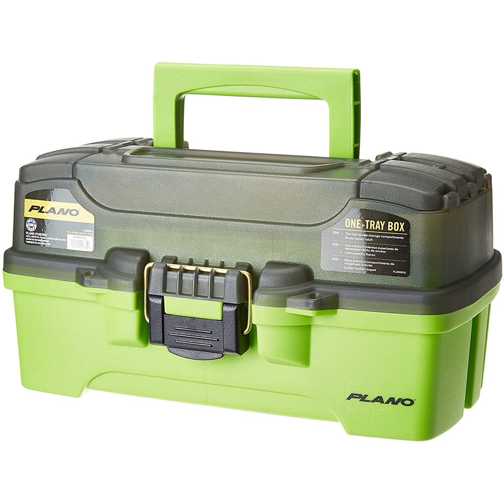 Plano 1-Tray Tackle Box w/Dual Top Access - Smoke & Bright Green PLAMT6211 — Quality Boat Parts