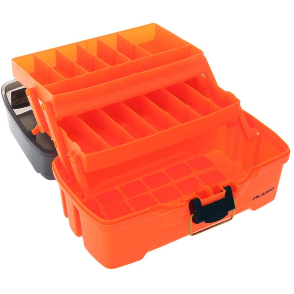 Plano 2-Tray Tackle Box w/Dual Top Access - Smoke & Bright Orange PLAMT6221 — Quality Boat Parts
