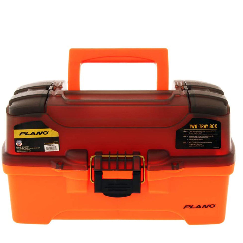 Plano 2-Tray Tackle Box w/Dual Top Access - Smoke & Bright Orange PLAMT6221 — Quality Boat Parts
