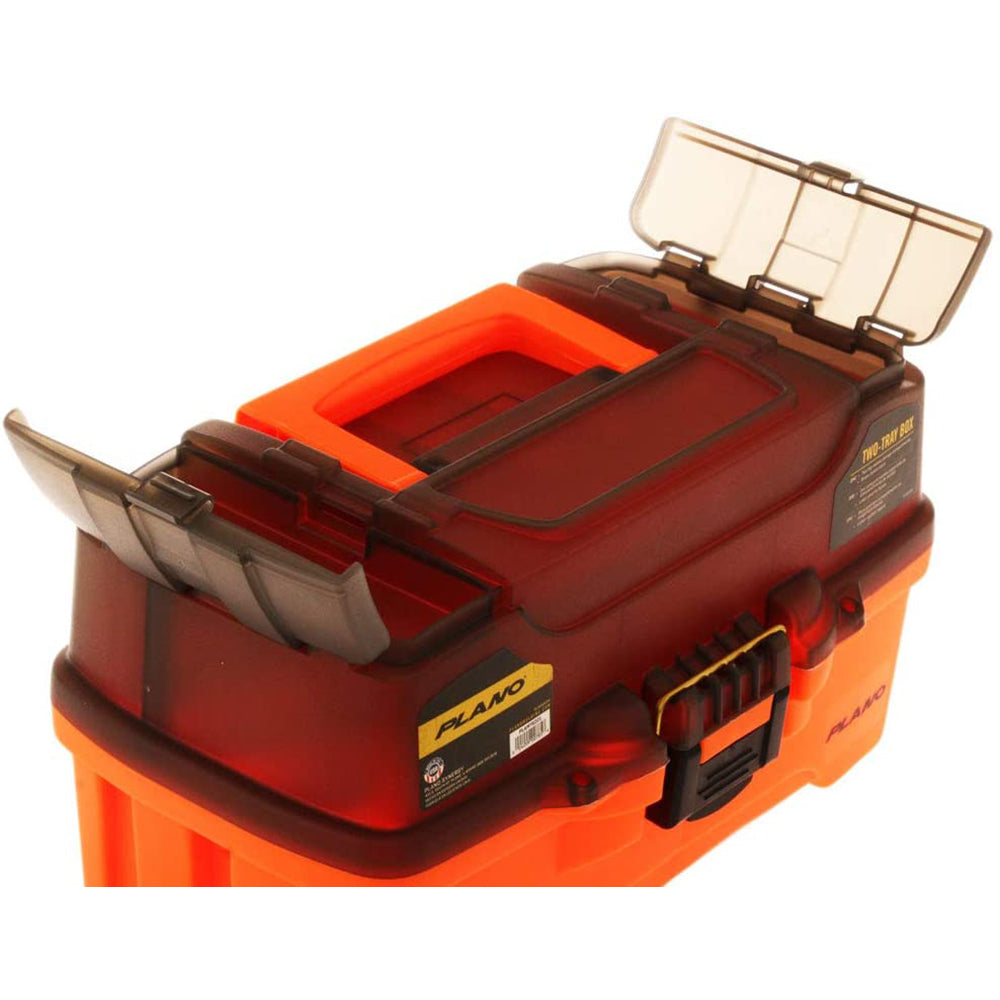 Plano 2-Tray Tackle Box w/Dual Top Access - Smoke & Bright Orange PLAMT6221 — Quality Boat Parts