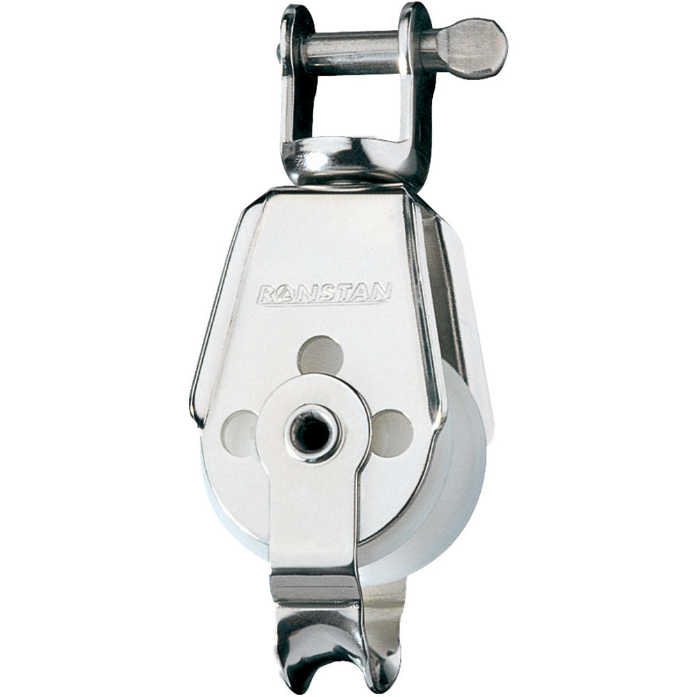 Ronstan Series 30 Utility Block - Single, Becket, Swivel Shackle Head RF567 — Quality Boat Parts