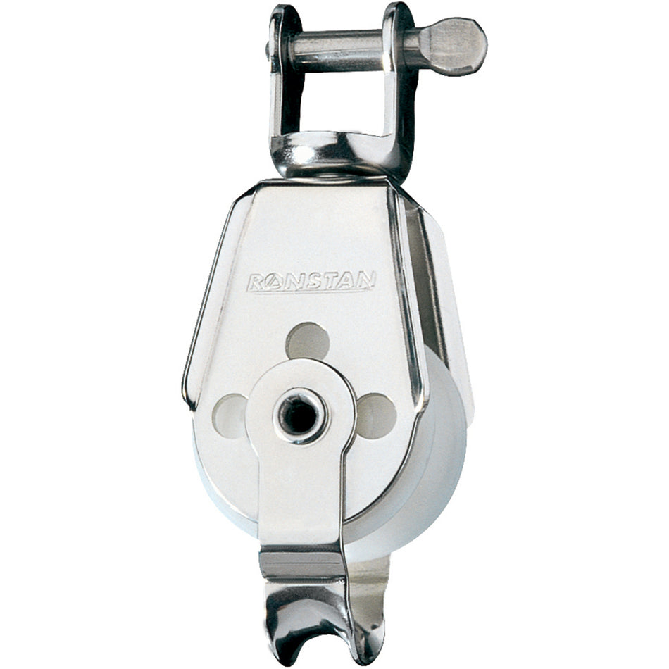 Ronstan Series 30 Utility Block - Single, Becket, Swivel Shackle Head RF567 — Quality Boat Parts