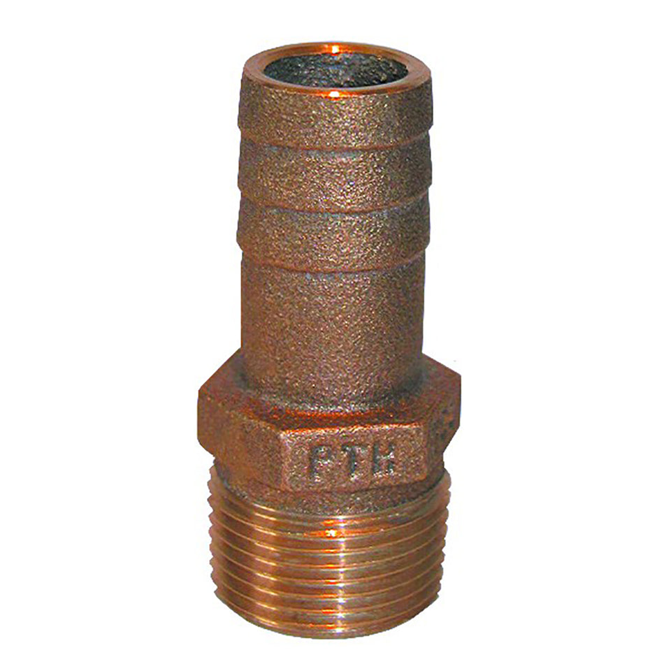GROCO 2" NPT x 2" ID Bronze Pipe to Hose Straight Fitting PTH-2000 — Quality Boat Parts