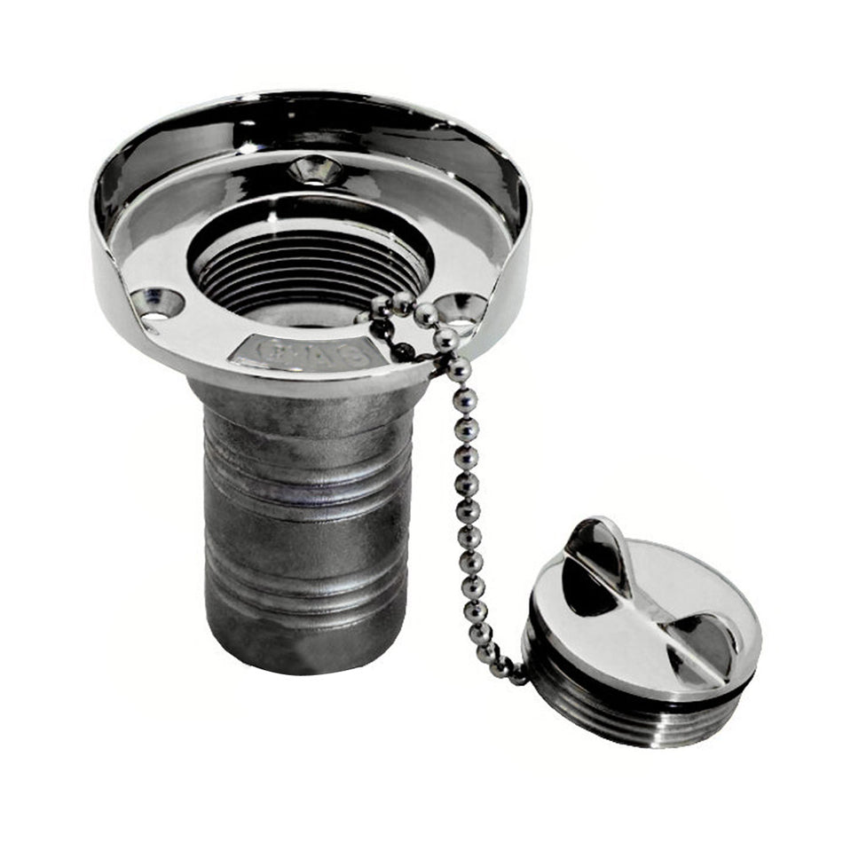 Whitecap Gas Hose Deck Fill w/Splash Guard - 1-1/2" Chain 6001 — Quality Boat Parts