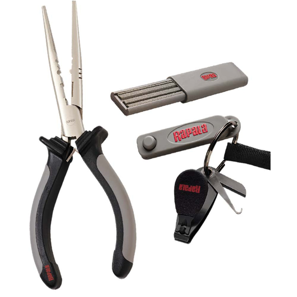 Rapala Combo Pack - Pliers, Clipper, Punch & Sharpener RTC-6PCHS — Quality Boat Parts