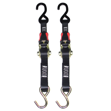 Rod Saver Rubber Ratchet Tie-Down - 1" x 3' - Pair RTD3 — Quality Boat Parts