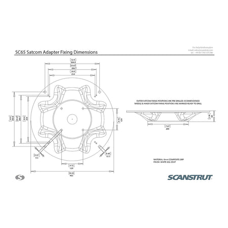 Scanstrut SC65 Satcom Mount SC65 — Quality Boat Parts