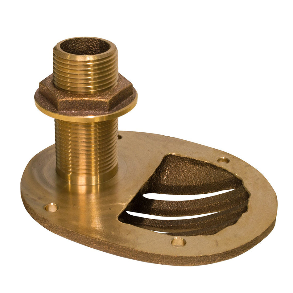 GROCO 1-1/4" Bronze Combo Scoop Thru-Hull w/Nut STH-1250-W — Quality Boat Parts
