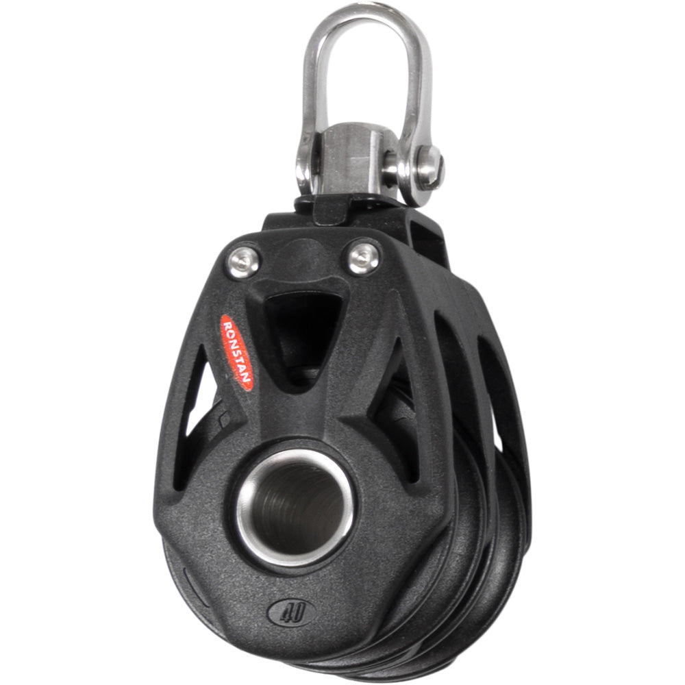 Ronstan Series 40 Orbit BB Double Block w/Swivel & Shackle RF48200 — Quality Boat Parts