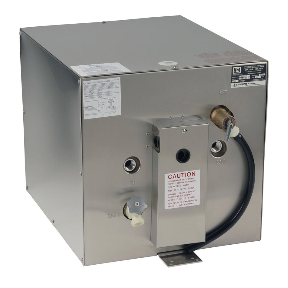 Whale Seaward 11 Gallon Hot Water Heater w/Rear Heat Exchanger - Stainless Steel - 120V - 1500W S1200 — Quality Boat Parts