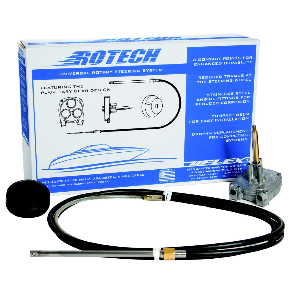 UFlex Rotech 14' Rotary Steering Package - Cable, Bezel, Helm ROTECH14FC — Quality Boat Parts