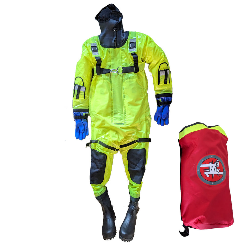 First Watch RS-1005 Ice Rescue Suit - Hi-Vis Yellow - S/M (Built to Fit 4'6"-5'8") RS-1005-HV-M — Quality Boat Parts