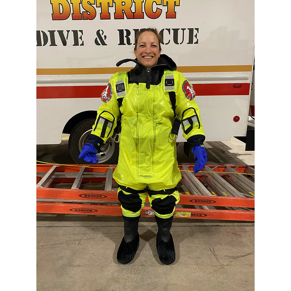 First Watch RS-1005 Ice Rescue Suit - Hi-Vis Yellow - S/M (Built to Fit 4'6"-5'8") RS-1005-HV-M — Quality Boat Parts